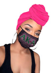AKA Pink Headwrap, Mask and Dress