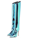 Lyla Knee High Boots - Blue Green