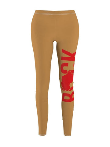 Black Excellence Women's Yellow Cut & Sew Casual Leggings