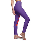 Black Excellence Women's Purple Cut & Sew Casual Leggings