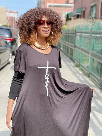 Black Faith Maxi Dress (no bag)