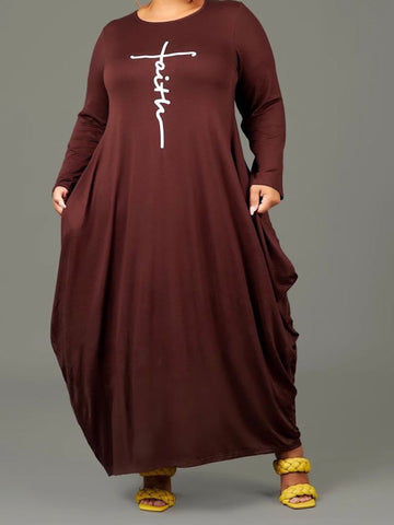 Bouji Faith Long Sleeve Oversized Maxi Dress (no bag)