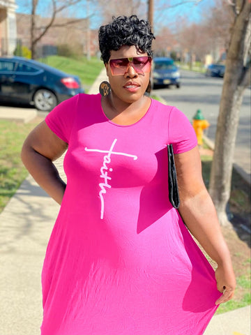 Pink Faith Maxi Dress (no bag)