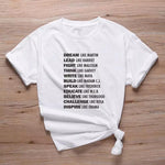 Black Influential Leaders White T-shirt