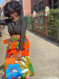 Hazel Print Maxi Skirt, Headwrap & bag  (Fall best seller)(REGULAR + PLUS)
