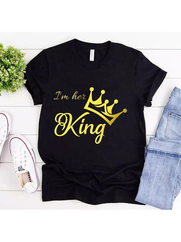 I’m Her King Black T-shirt