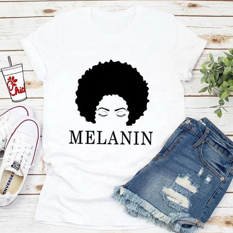 Melanin White T-shirt