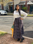 Black and white Print  Maxi Skirt and Headwrap (REGULAR + PLUS)