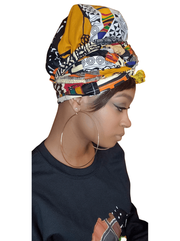 Adonis Mixed Print  Slip on Headwrap