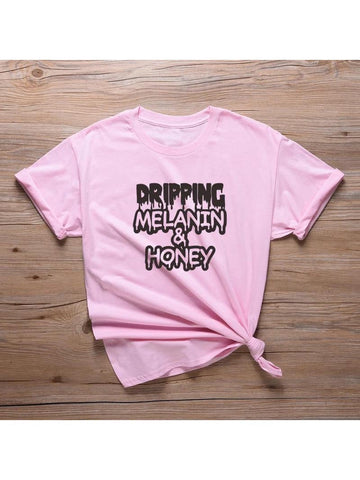 Dripping Melanin & Honey Pink T-shirt