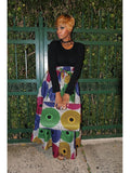 Sabrina Print Maxi Skirt and bag