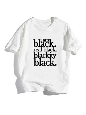 I Am Black White T-shirt