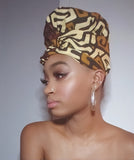 Zavia Print Satin Lined Slip On Headwrap
