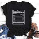 Black Queen Nutritional Facts Print T-shirt