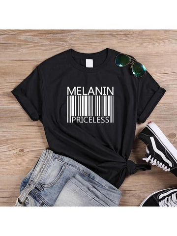 Melanin Priceless Black T-shirt