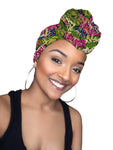 Sylvia Limited Edition Holiday Gold Print African Head wrap (Gele)