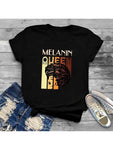 Melanin Queen Afro Black T-shirt