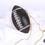 Black & silver (bag) Football Rhinestone Purse