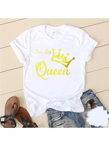 I’m His Queen White T-shirt
