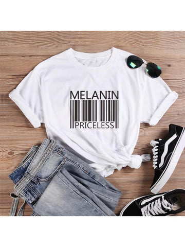 Melanin Priceless White T-shirt
