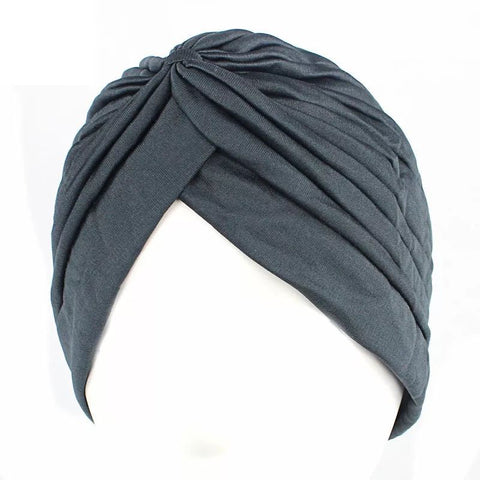 Gray Pre Tied Headwrap / turban