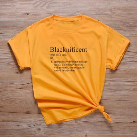 Blacknificent Yellow T-shirt