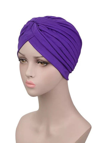 Purple Pre Tied Headwrap / turban