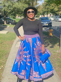 Chels Print Maxi Skirt, Small Headwrap & Bag Set (Fall Bestsellers)