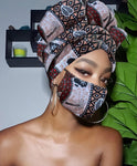 Akwasi Slip On satin lined headwrap and Mask