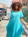 Baby Blue Faith Maxi Dress (no bag)