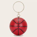 Red basketball Rhinestone Purse(Bag)