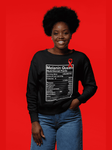 Melanin Queen nutritional Facts Black Sweatshirt