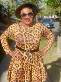 Cheetah Print maxi  dress  (Fall best seller) (REGULAR + PLUS)