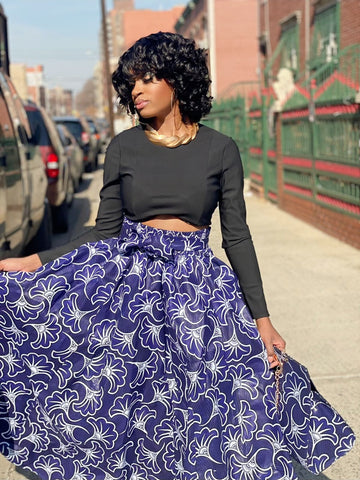 Tina Print Maxi Skirt, Headwrap (no bag) (REGULAR + PLUS)
