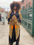 Ode African Print Long Blazer/duster/Trench coat  (no bag) (best seller)