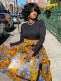 Jemma Print Maxi Skirt, Headwrap & Bag Set