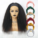 Jemma  headband Human hair wig with changeable headbands