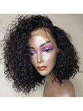 Pre-Plucked 13"x4" Lace Front Curly Bob Wig 150% Density lace front Human hair wig