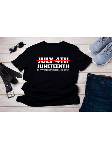 July 4th /Juneteenth Red Black T-shirt
