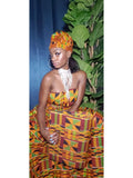 Her Majesty  Kente headwrap, and Maxi Skirt Set (Fall Best Seller) ( REGULAR + PLUS)
