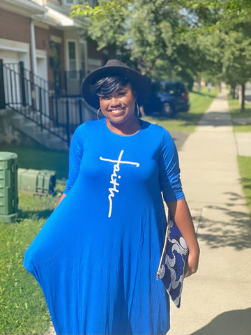 Blueberry  faith   Maxi dress  (no bag) (best seller) (REGULAR + PLUS)