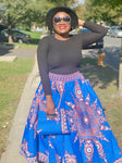 Chels Print Maxi Skirt, Small Headwrap & Bag Set (Fall Bestsellers)
