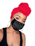 Black Lives Matter Black Diamond Headwrap & mask - Red