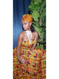 Her Majesty  Kente headwrap, and Maxi Skirt Set (Fall Best Seller) ( REGULAR + PLUS)
