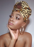 Zavia Print Satin Lined Slip On Headwrap