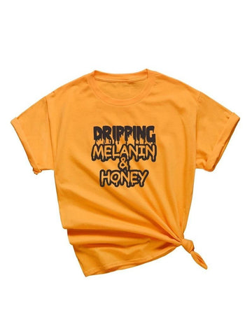 Dripping Melanin & Honey Yellow T-shirt