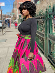 Pink passion skirt, bag, headwrap