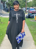 Black maxi faith dress (no bag) ( REGULAR + PLUS)
