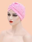 Jeka Pink Pearl Pre Tied Headwrap