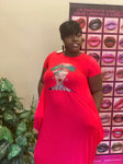 African Girl Print Comfy Maxi Dress